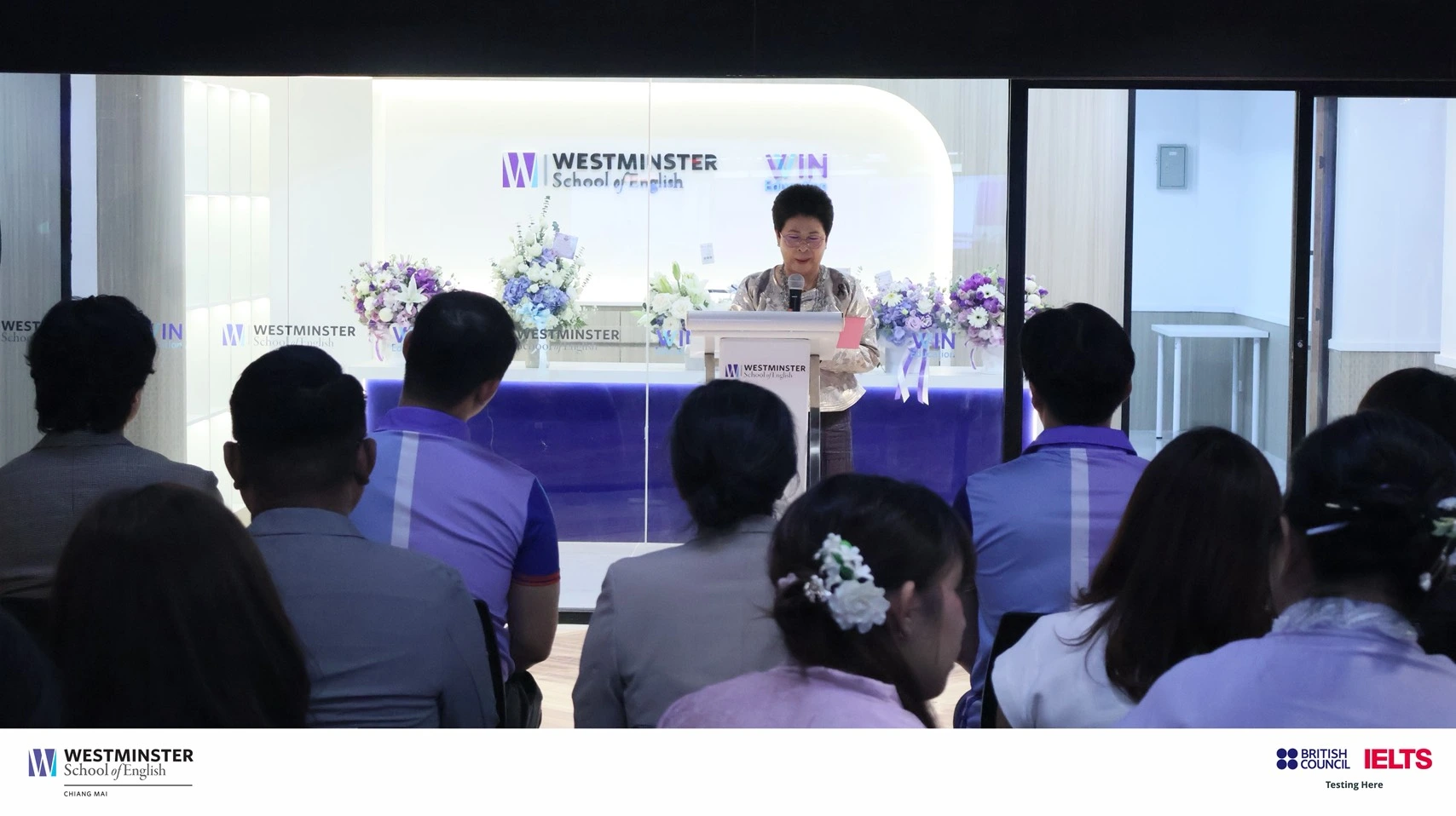 Westminster เปิดตัวสถาบันติวสอบ IELTS และศูนย์สอบ IELTS ระดับสากลอย่างยิ่งใหญ่ ที่จังหวัดเชียงใหม่ พร้อมแขกผู้มีเกียรติร่วมแสดงความยินดี . เมื่อวันเสาร์ที่ผ่านมา 3 กรกฎาคม Westminster ได้จัดงานเปิดตัวอย่างยิ่งใหญ่ที่จังหวัดเชียงใหม่ โดยมีแขกผู้มีเกียรติจากหลากหลายภาคส่วนมาร่วมแสดงความยินดีและสนับสนุนกิจกรรมในครั้งนี้อย่างคับคั่ง งานเปิดตัวครั้งนี้ได้รับเกียรติจากบุคคลสำคัญ ประธานสมาคมสถานศึกษาเอกชนเชียงใหม่ เป็นประธานในพิธี พร้อมด้วยแขกผู้มีเกียรติ ได้แก่ หัวหน้าฝ่ายนานาชาติ โรงเรียนดาราวิทยาลัย, ผู้อำนวยการโรงเรียนร่มแก้ว, ผู้อำนวยการโรงเรียนนภาเชียงใหม่, หัวหน้าฝ่ายวิชาการ โรงเรียนโกวิทธำรงเชียงใหม่, รองอธิการบดี มหาวิทยาลัยนอร์ท-เชียงใหม่, นักโบราณคดีชำนาญการ สำนักศิลปากรที่ 7 เชียงใหม่ กรมศิลปากร และ กระทรวงวัฒนธรรม, ผู้อำนวยการหอสมุดแห่งชาติรัชมังคลาภิเษก เชียงใหม่, อาจารย์ประจำคณะมนุษยศาสตร์และสังคมศาสตร์ มหาวิทยาลัยราชภัฏเชียงใหม่, รองผู้อำนวยการโรงเรียนเทพบดินทร์เชียงใหม่ และ ผู้อำนวยการพิพิธภัณฑสถานแห่งชาติเชียงใหม่ ที่มาร่วมเป็นเกียรติในงาน นายตรีณัฐ ใจยะสาร CEO, Westminster International Group กล่าวในพิธีเปิดว่า "เรามีความภูมิใจที่ได้นำเสนอสถาบันติวสอบและศูนย์สอบ IELTS แห่งใหม่นี้ เพื่อช่วยนักเรียนและบุคคลทั่วไปที่ต้องการพัฒนาทักษะภาษาอังกฤษเพื่อศึกษาต่อทั้งในและต่างประเทศ เรามุ่งหวังอย่างยิ่งว่าสถาบันนี้จะเป็นส่วนสำคัญในการส่งเสริมศักยภาพด้านภาษาของคนไทยในขอนแก่นและภูมิภาคนี้" งานนี้ได้สร้างความประทับใจให้กับผู้เข้าร่วมงานทุกคน และเป็นก้าวสำคัญของ Westminster ในการให้บริการด้านการศึกษาภาษาอังกฤษ การสอบ IELTS รวมถึงการให้คำปรึกษาเรื่องเรียนต่อต่างประเทศ อย่างครบวงจรในภาคเหนือ